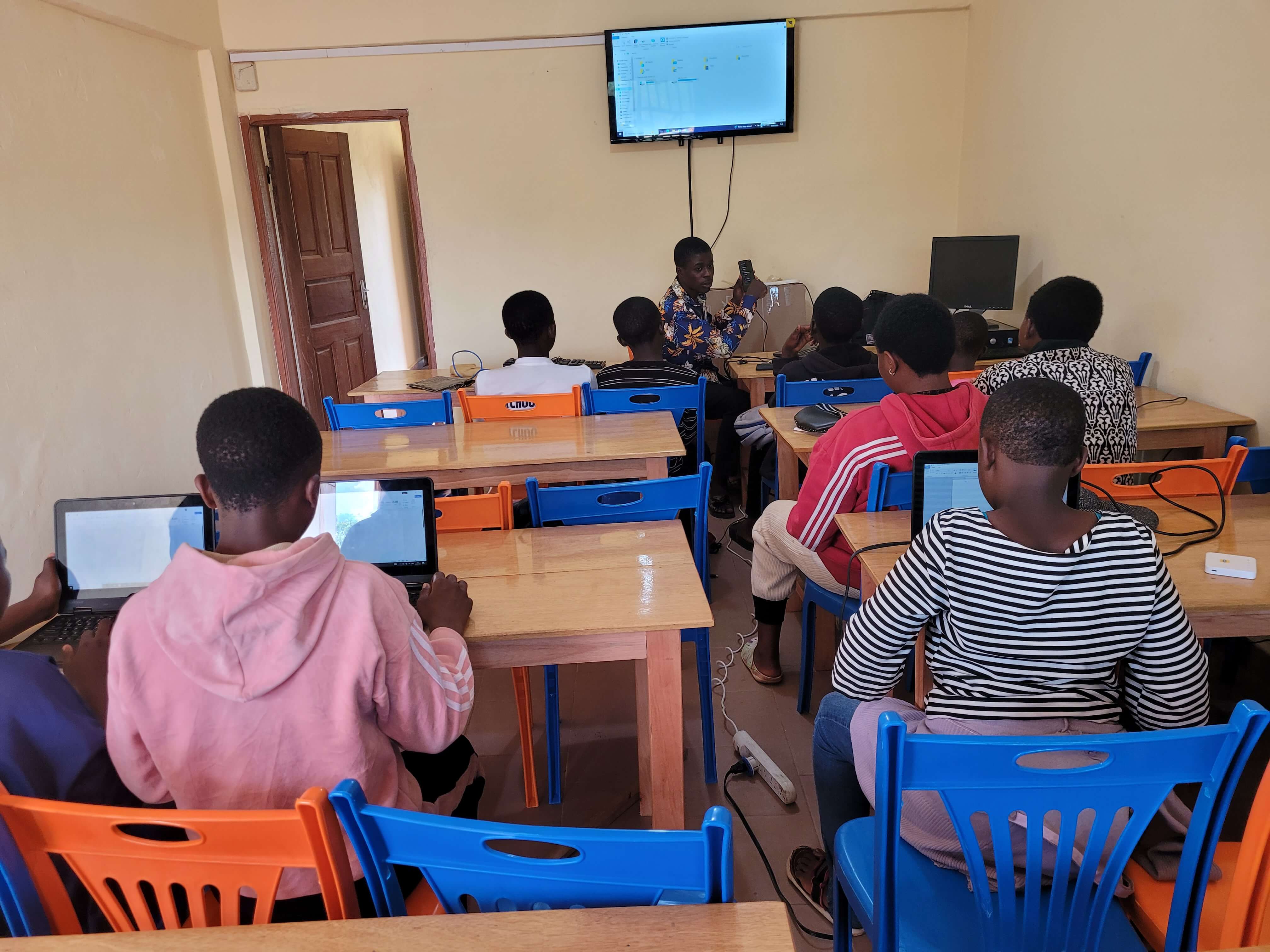 Students being trained